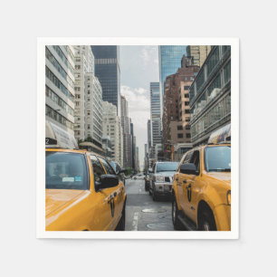New York Yellow Taxi Cabs Paper Napkins