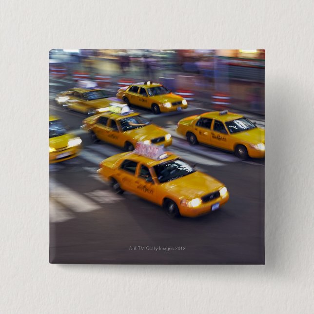 New York Yellow Taxi's Pinback Button (Front)