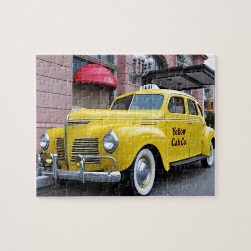 New York Yellow Vintage Cab Jigsaw Puzzle