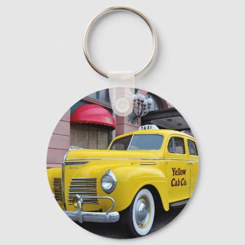 New York Yellow Vintage Cab Keychain
