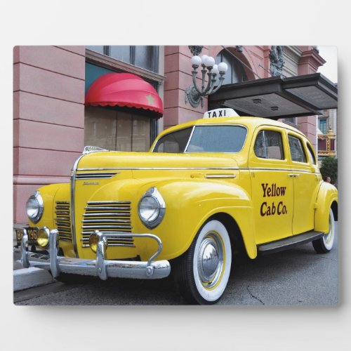 New York Yellow Vintage Cab Plaque