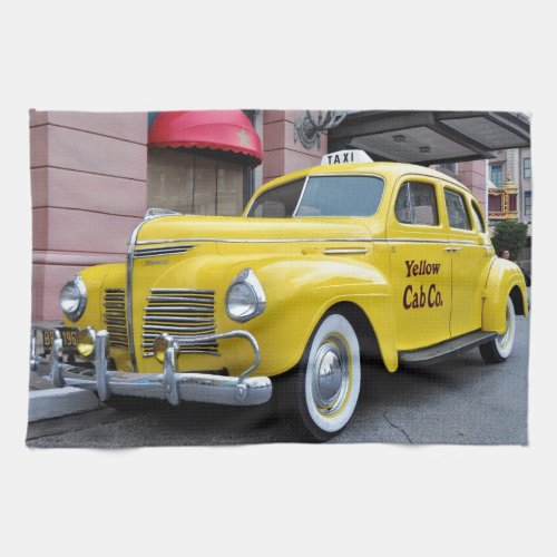 New York Yellow Vintage Cab Towel