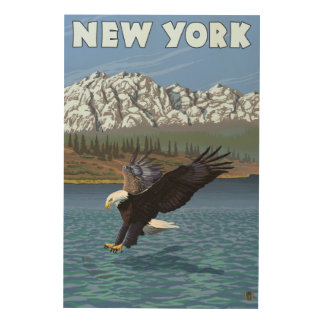 New YorkEagle Fishing Wood Wall Decor