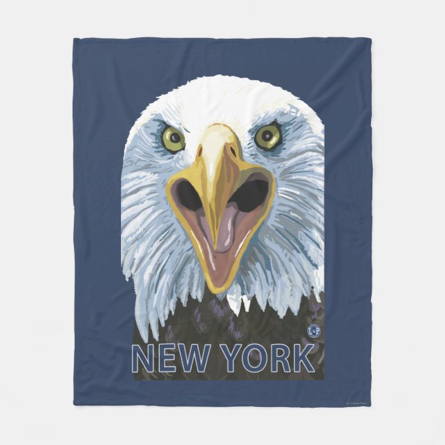 New YorkEagle Up Close Fleece Blanket (Front)