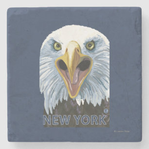 New YorkEagle Up Close Stone Coaster