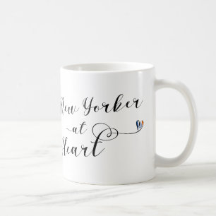 New Yorker At Heart Mug, NYC Coffee Mug
