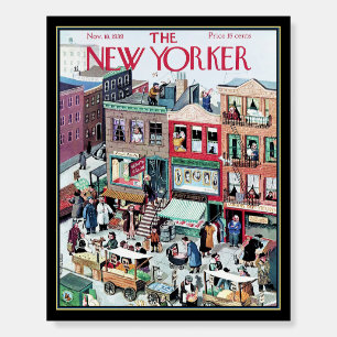 New Yorker Cover of Daily Life in New York Foam Board