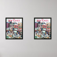 New Yorker Cover of Daily Life in New York