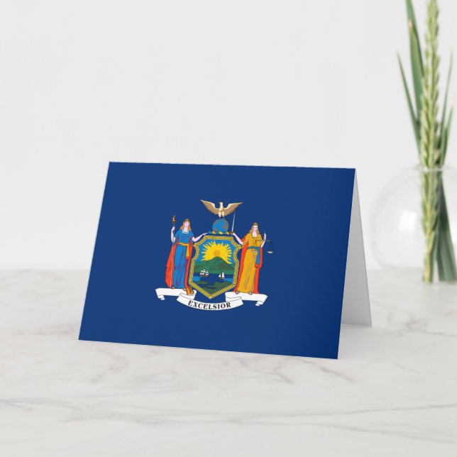 New Yorker Flag, Flag of New York Card (Front)