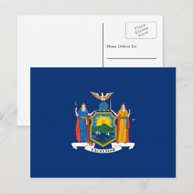 New Yorker Flag, Flag of New York Postcard (Front/Back)