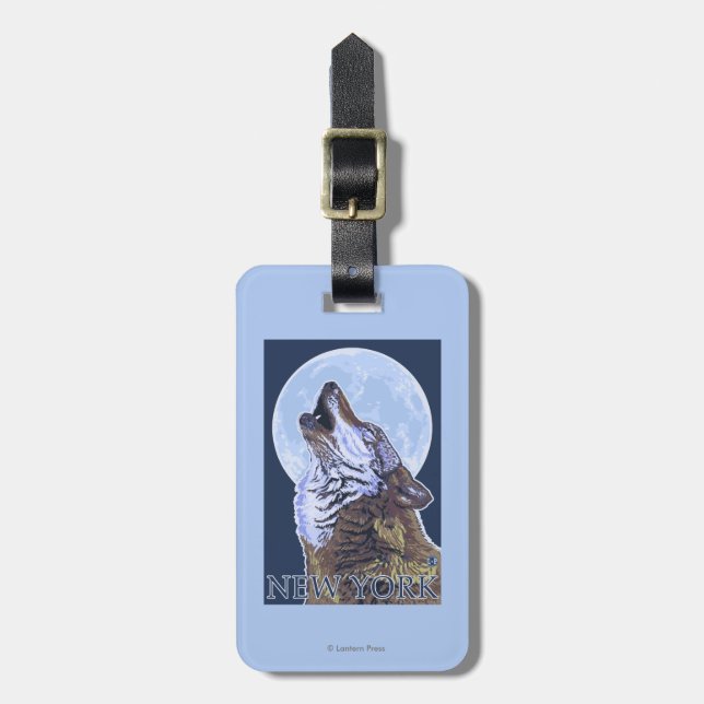 New YorkHowling Wolf Luggage Tag (Front Vertical)