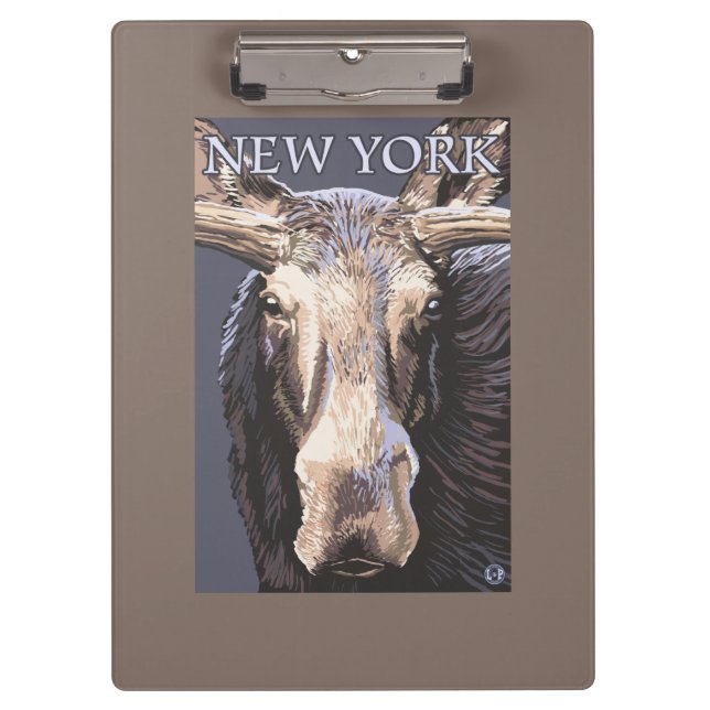 New YorkMoose Up Close Clipboard (Front)
