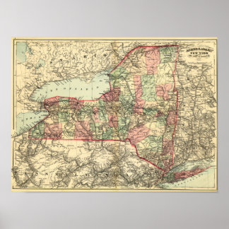 New YorkPanoramic MapNew York Poster