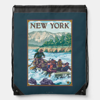New YorkRiver Rafting Scene Drawstring Bag