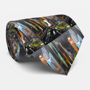 New York's Electric Midnight Painting - Alfred Fox Neck Tie