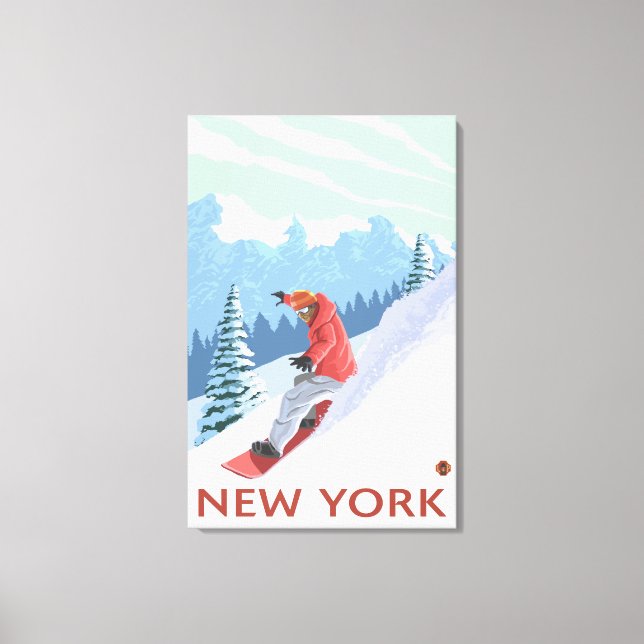 New YorkSnowboarder Scene Canvas Print (Front)