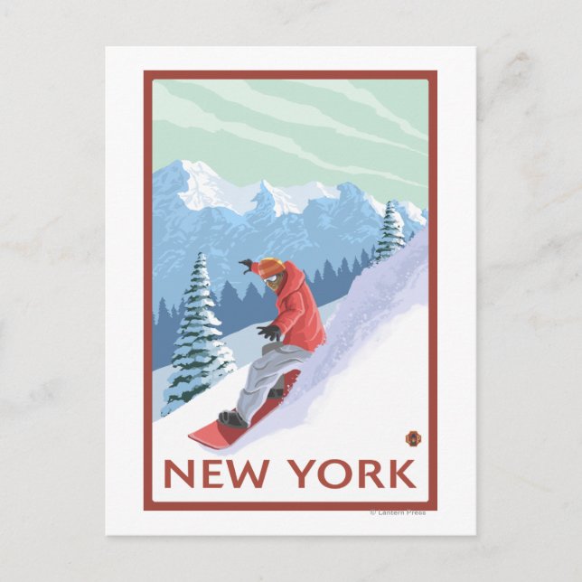 New YorkSnowboarder Scene Postcard (Front)