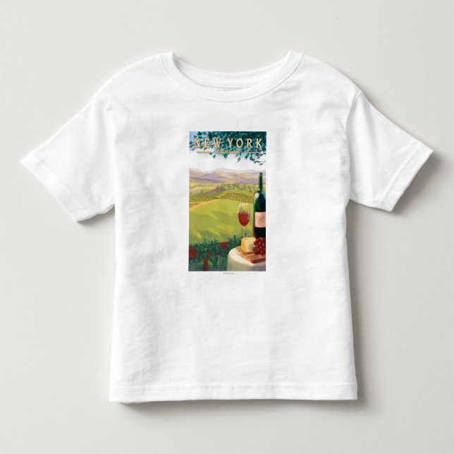 New YorkWine Country Scene Toddler T-shirt (Front)