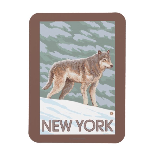 New YorkWolf Scene Magnet (Vertical)