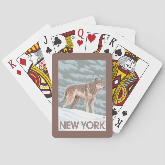 New YorkWolf Scene Poker Cards (Back)