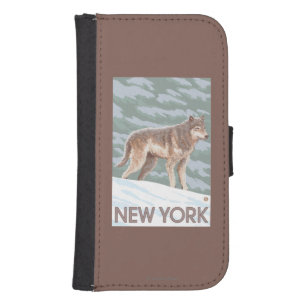 New YorkWolf Scene Galaxy S4 Wallet Case