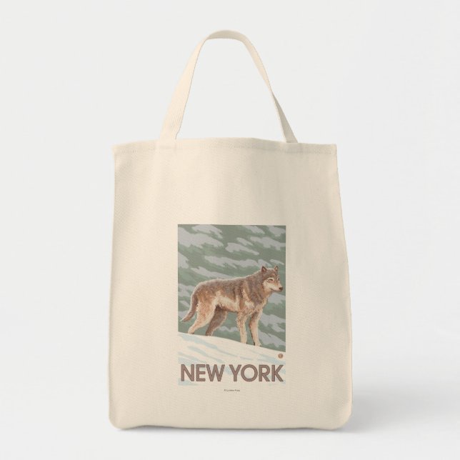 New YorkWolf Scene Tote Bag (Front)