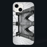 New-Your City Brooklyn Bridge Case-Mate iPhone 14 Case<br><div class="desc">New-York City Brooklyn bridge close-up architectural detail classic timeless black and white photo. Cool geometric elegant architectural design.</div>