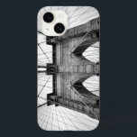 New-Your City Brooklyn Bridge Case-Mate iPhone 14 Case<br><div class="desc">New-York City Brooklyn bridge close-up architectural detail classic timeless black and white photo. Cool geometric elegant architectural design.</div>