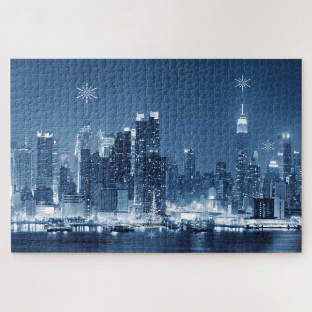 New-your city winter panoramic skyline jigsaw puzzle (Horizontal)