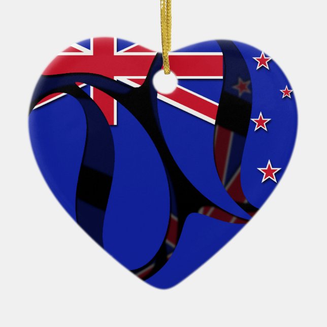 New Zealand #1 Ceramic Ornament (Front)