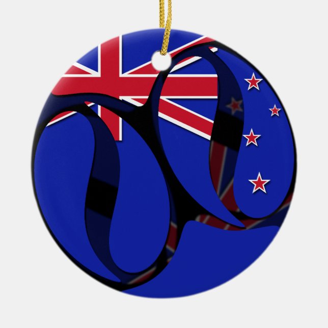New Zealand #1 Ceramic Ornament (Front)
