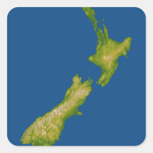 New Zealand 2 Square Sticker