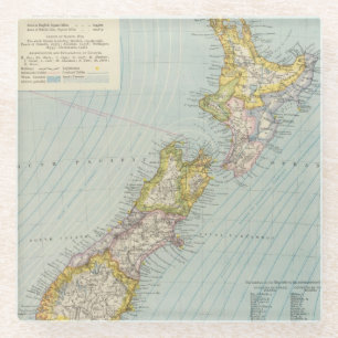 New Zealand 4 Glass Coaster