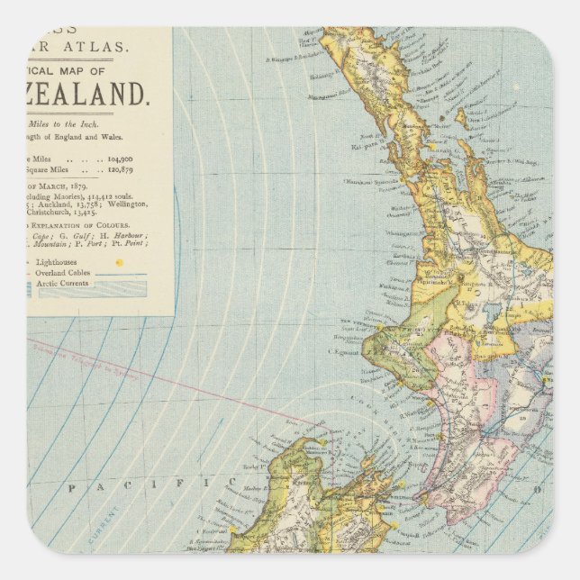 New Zealand 4 Square Sticker (Front)