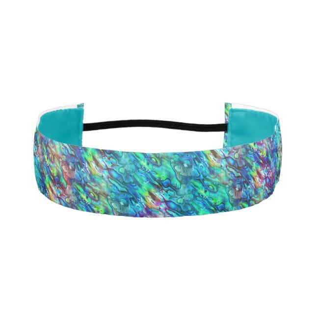 New Zealand Abalone Paua Shell Pattern 1 Athletic Headband (Front)