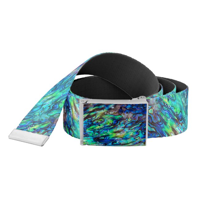 New Zealand Abalone Paua Shell Pattern 1 Belt (Snake)
