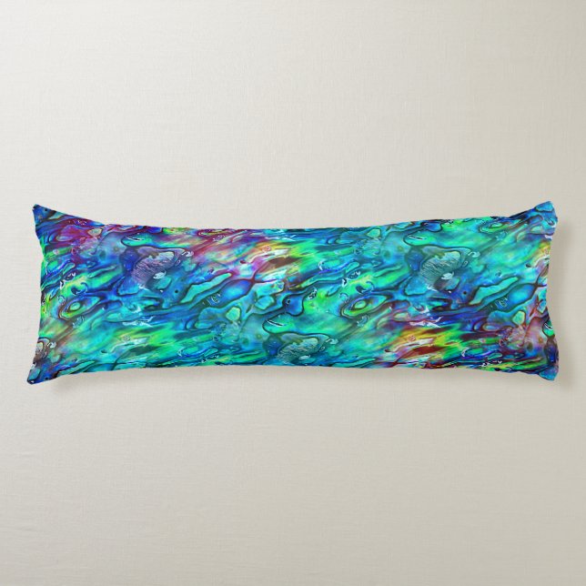 New Zealand Abalone Paua Shell Pattern 1 Body Pillow (Front)