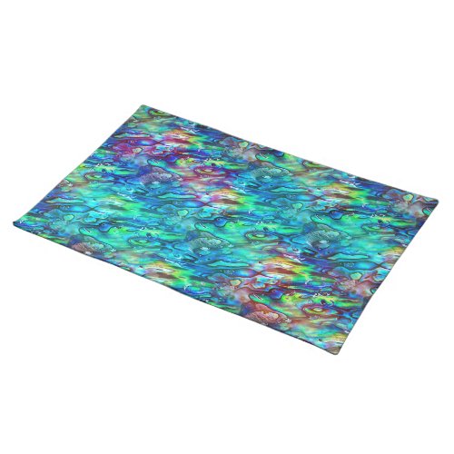 New Zealand Abalone Paua Shell Pattern 1 Cloth Placemat