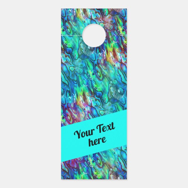 New Zealand Abalone Paua Shell Pattern 1 Door Hanger (Front)