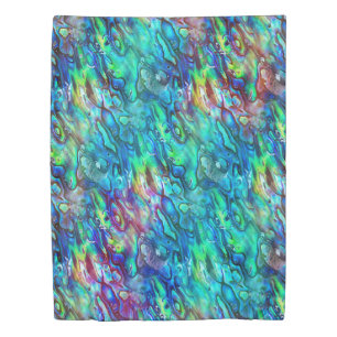New Zealand Abalone Paua Shell Pattern 1 Duvet Cover