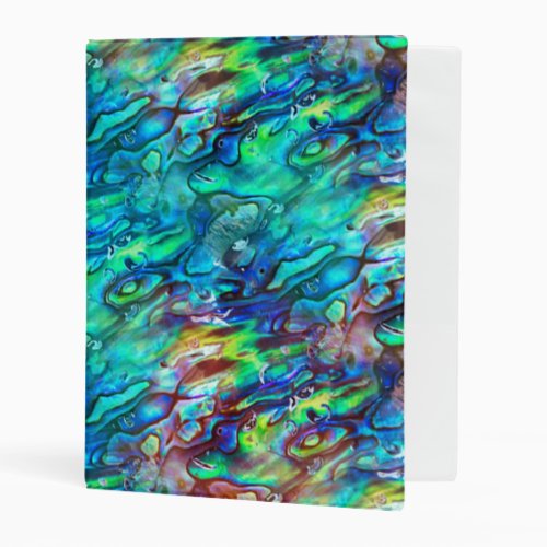 New Zealand Abalone Paua Shell Pattern 1 Mini Binder