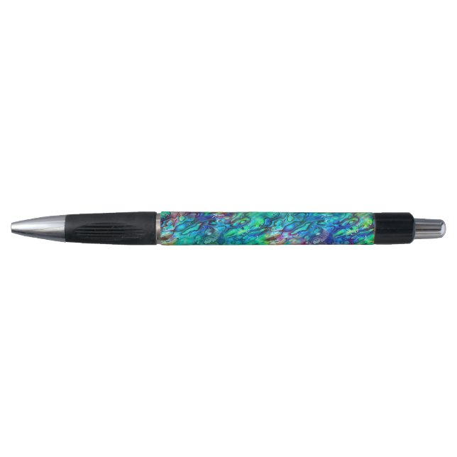 New Zealand Abalone Paua Shell Pattern 1 Pen (Front)