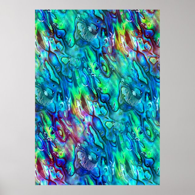 New Zealand Abalone Paua Shell Pattern 1 Poster (Front)