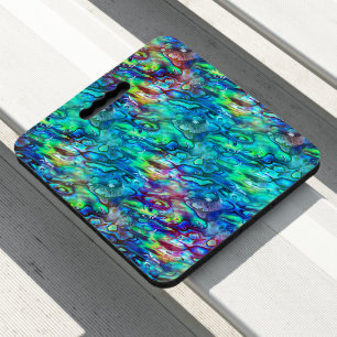 New Zealand Abalone Paua Shell Pattern 1 Seat Cushion
