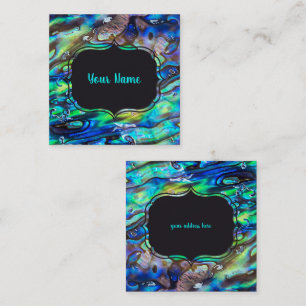 New Zealand Abalone Paua Shell Pattern 1 Square Business Card