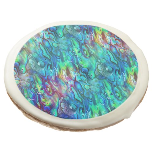 New Zealand Abalone Paua Shell Pattern 1 Sugar Cookie