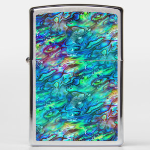 New Zealand Abalone Paua Shell Pattern 1a Zippo Lighter