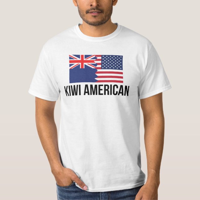 New Zealand American Flag T-Shirt (Front)
