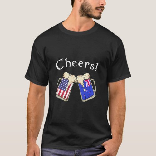 New Zealand American Patriot Grown Country Cheers  T_Shirt