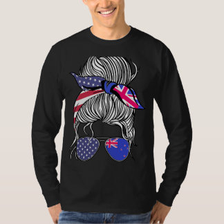 New Zealand American Patriot Grown Proud Women Gir T-Shirt